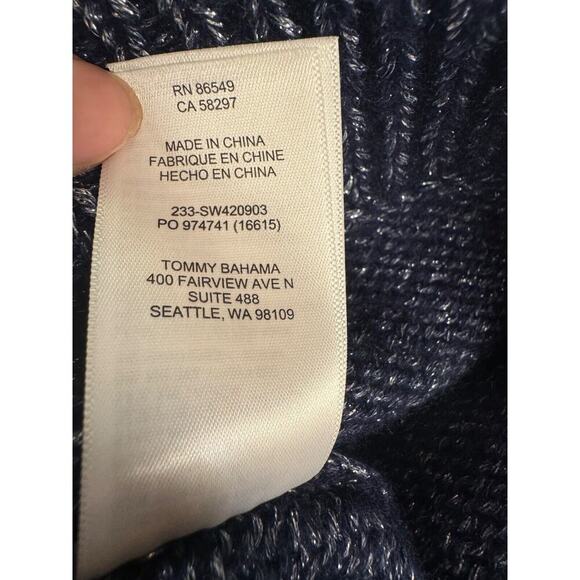 Tommy Bahama Shimmer Boat Neck Long Balloon Sleeve Wool Blend Sweater SZ XL. NWT - Picture 7 of 7